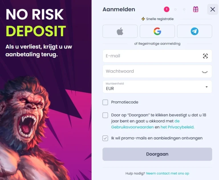Boomsbet registratieproces voor nieuwe spelers