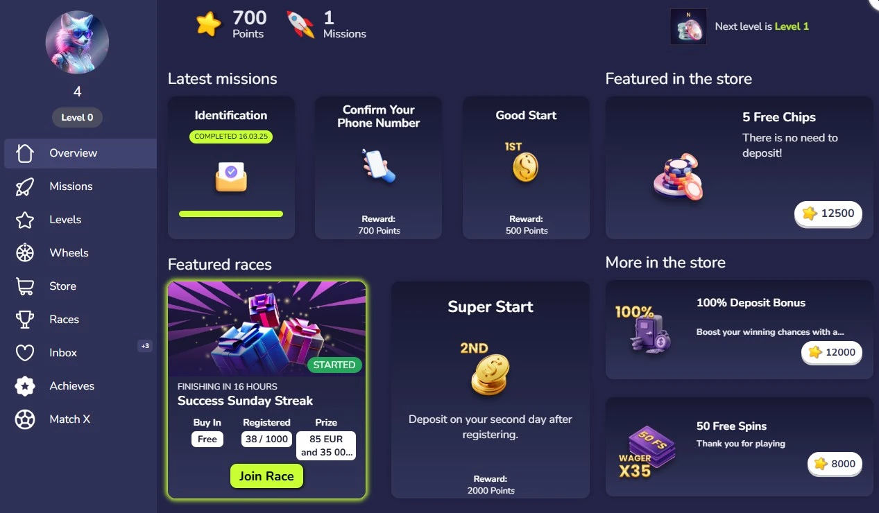 Boomsbet spelcategorieën
